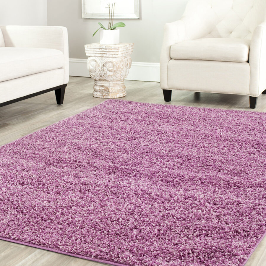 שטיח שאגי מלבני - סגול