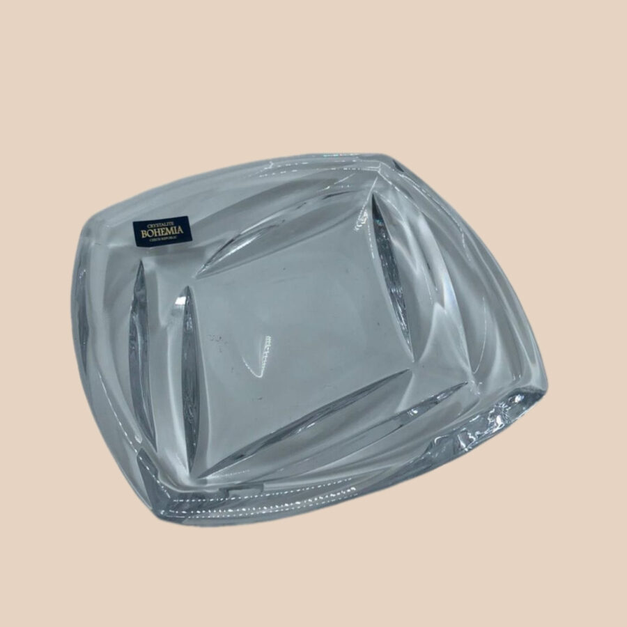 צלחת לעוגה קריסטל בוהמיה - 18 ס"מ