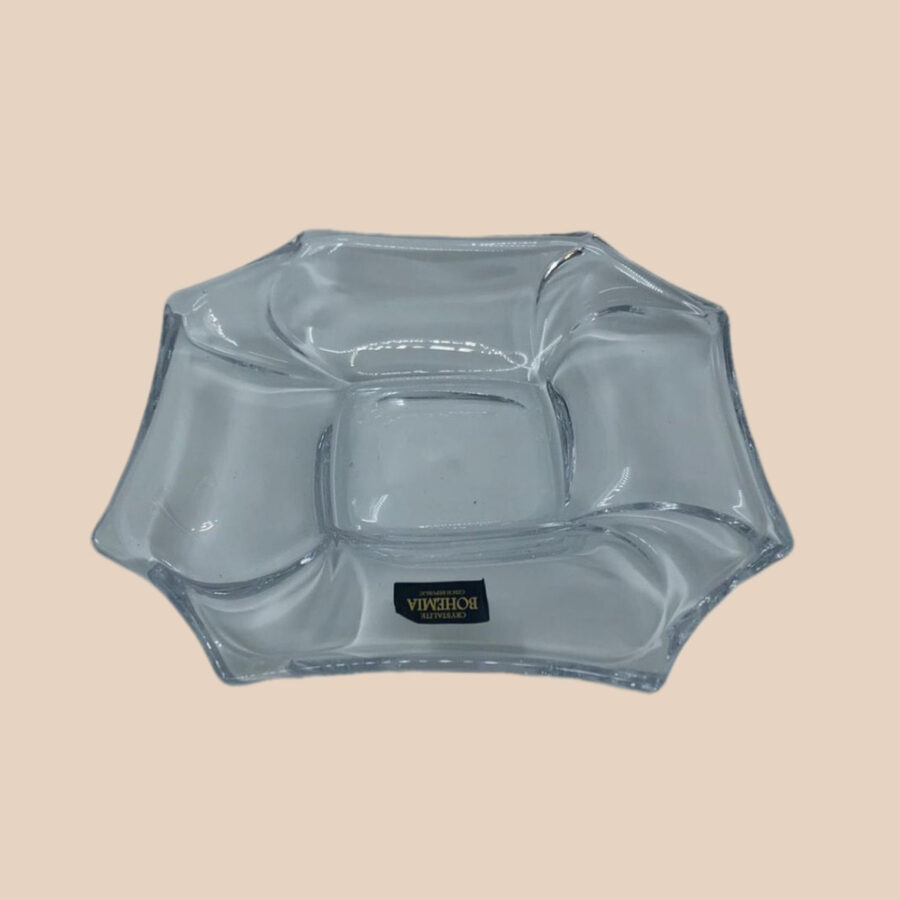 צלחת קריסטל בוהמיה - 18 ס"מ