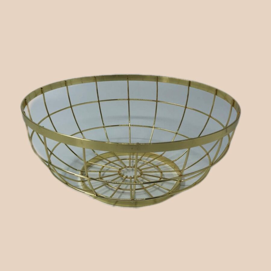 סלסלת אלומיניום עגולה - זהב