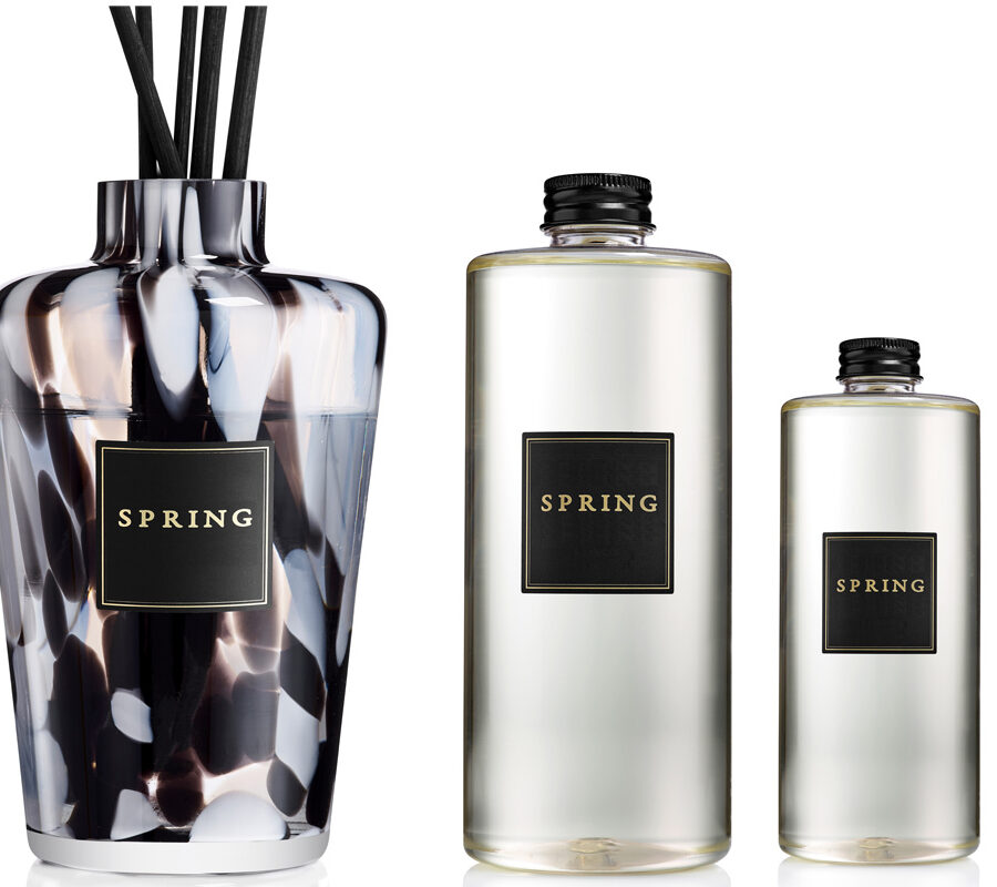 מפיץ ריח פרייבט קולקשיין CAPRI SUMMER -  אגרטל מנומר שחור לבן 1500 מ"ל