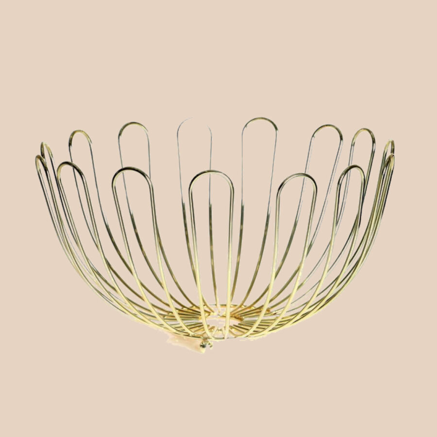 סלסלת אלומיניום עגולה - זהב