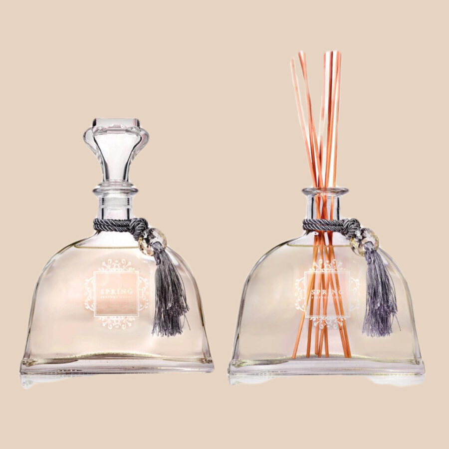 מפיץ ריח ענק WHITE FLOWER עיצוב נצנץ כסף 700 מ"ל