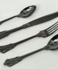 סט סכו"ם - שחור מבריק