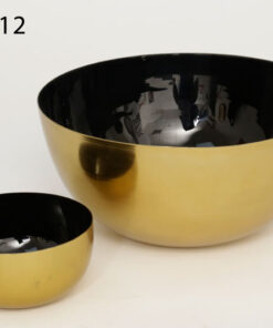 קערת הגשה - בראס זהב ציפוי פנימי שחור