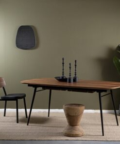 פינת אוכל נפתחת עץ אגוז - אנדי 180+90 ס"מ