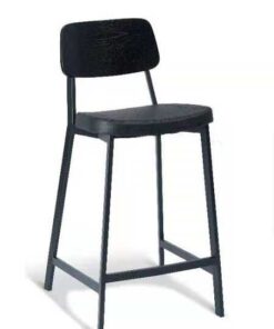 כיסא בר "לופט" גב שחור