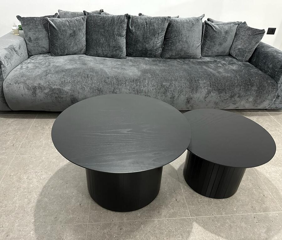 זוג שולחנות סלון "ANNE" - עץ שחור