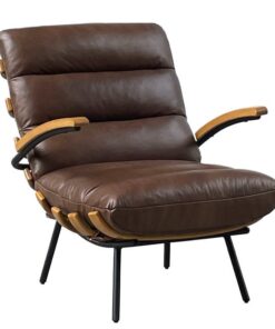 כורסא עור מוזס פסים - חום