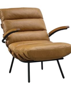 כורסא עור מוזס פסים - קאמל