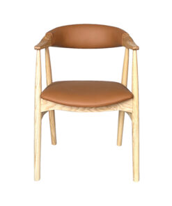 כסא אוכל עץ זאק - טבעי קאמל