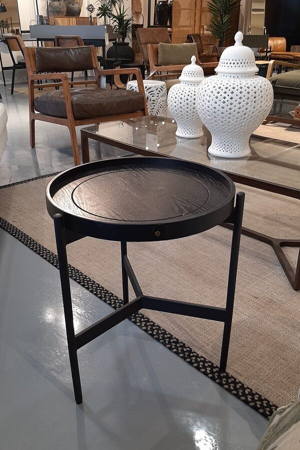 שולחן קפה צד ליבנה - שחור