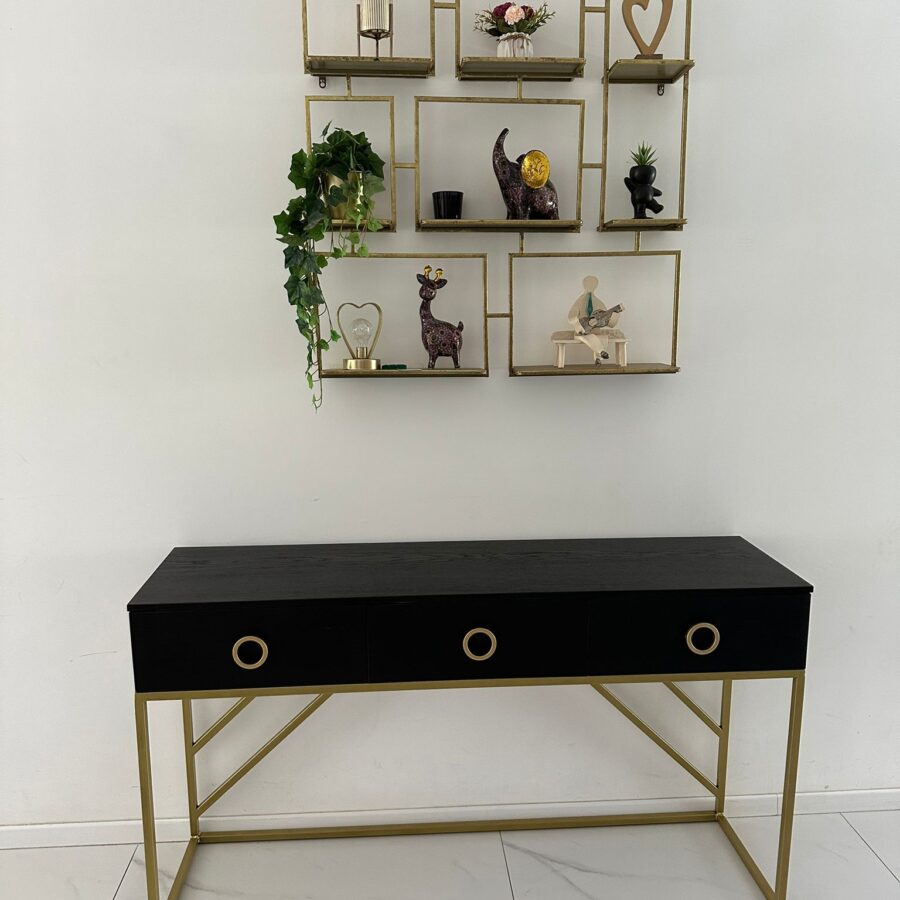 קונסולה דגם - "ARGENTINA" - שחור ידיות עגולות