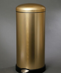 פח אשפה עגול  טריקה שקטה - זהב