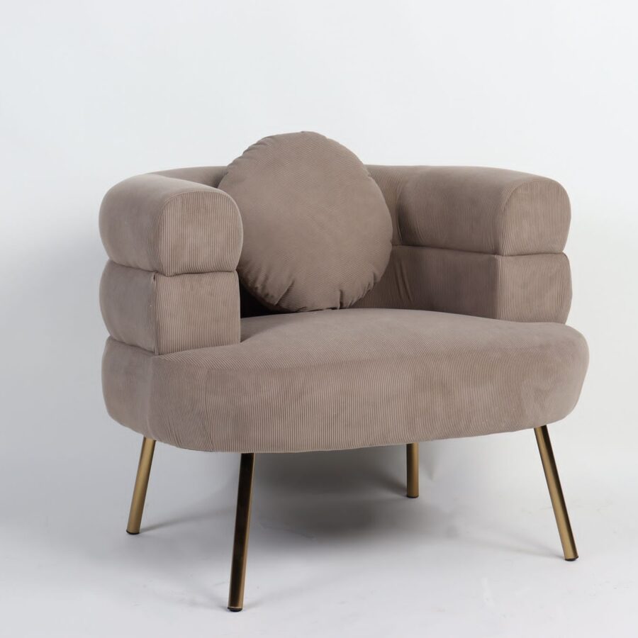 כורסא רנה קורדרוי שמפניה רגל זהב  - יחיד