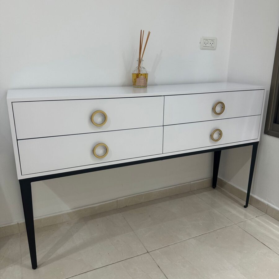 קונסולה דגם "MAY" - שחור/לבן