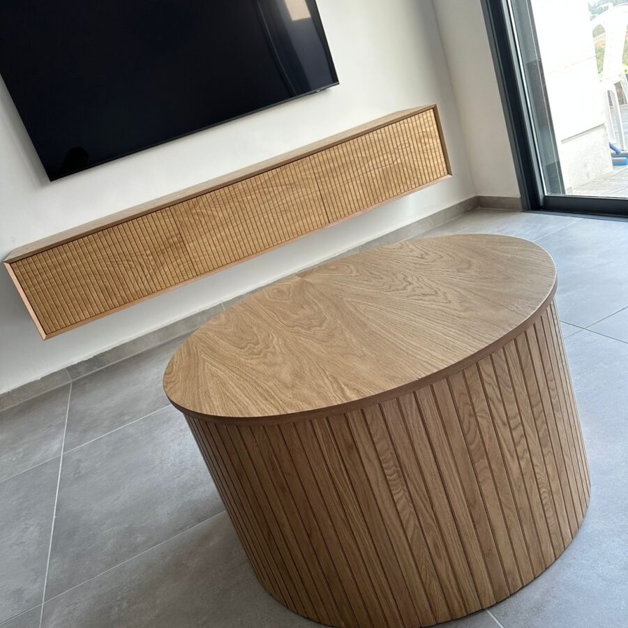 שולחן סלון "RON"- עץ אלון טבעי