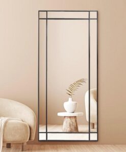 מראת גוף חלון מסגרת פנימית 60/175 ס"מ - שחור