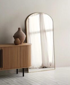 מראת גוף חצי מעוגלת 80/180 ס"מ - זהב