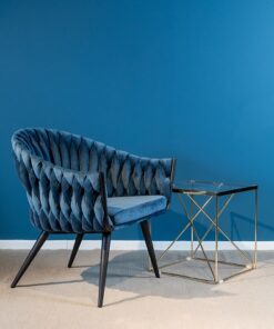 כורסא מילה קטיפה - כחול