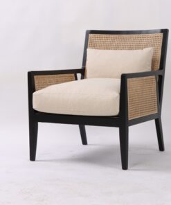 כורסא ראטן סיישל - בז'/שחור