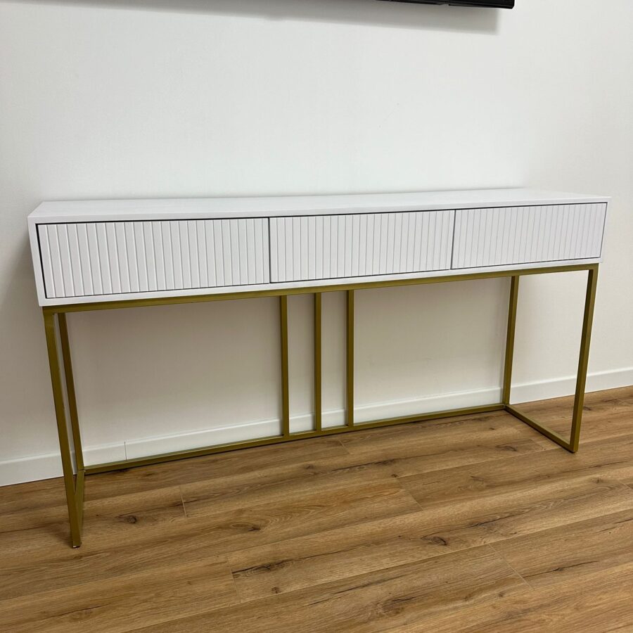 קונסולה דגם - "POLAND" - לבן 160 ס"מ