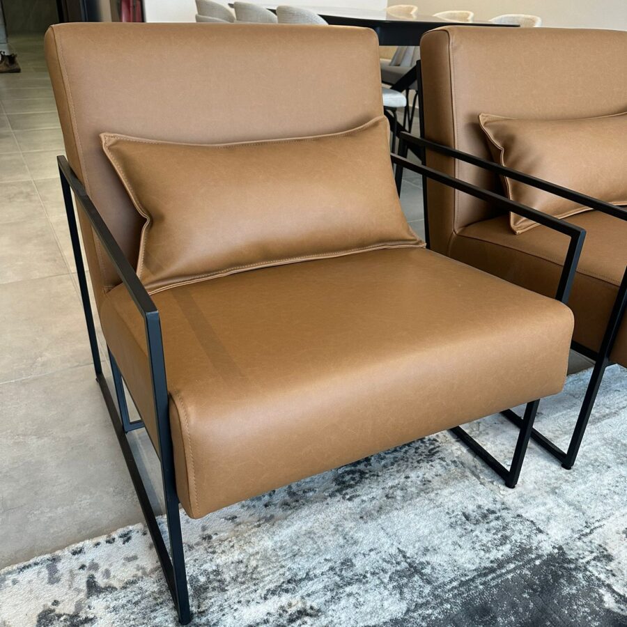 כורסא עדן דמוי עור - קאמל