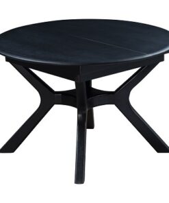 שולחן אוכל עגול עלמה - 120 נפתח ל180 ס"מ