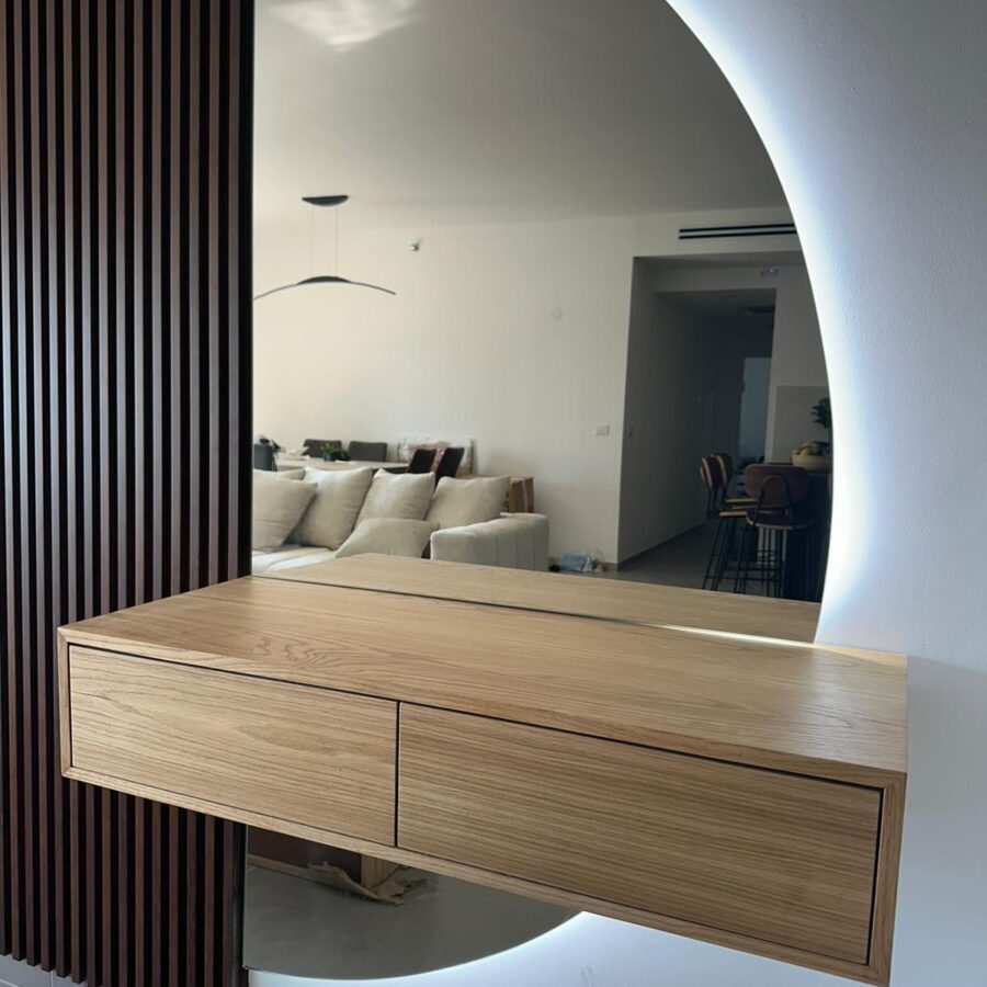 קונסולה מרחפת דגם "Kelly" - אלון טבעי