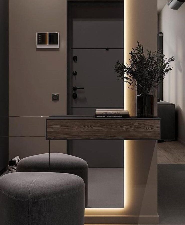 קונסולה מרחפת  דגם "Kelly" - שחור/אגוז