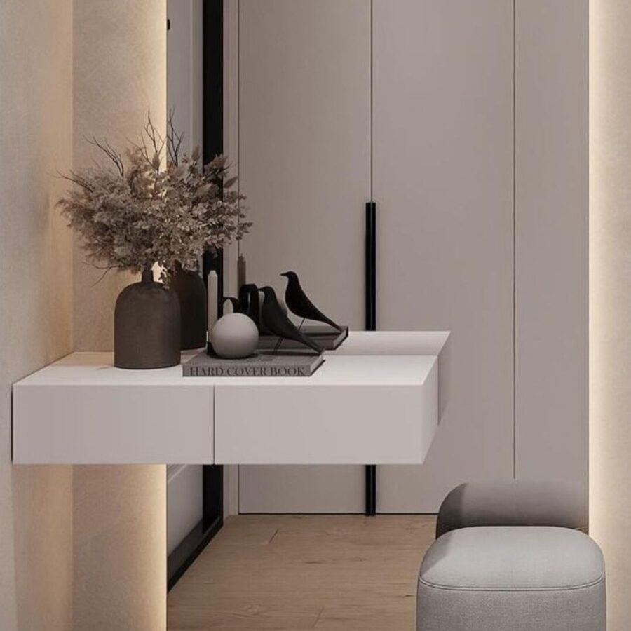 קונסולה מרחפת  דגם "ISLAND" - לבן