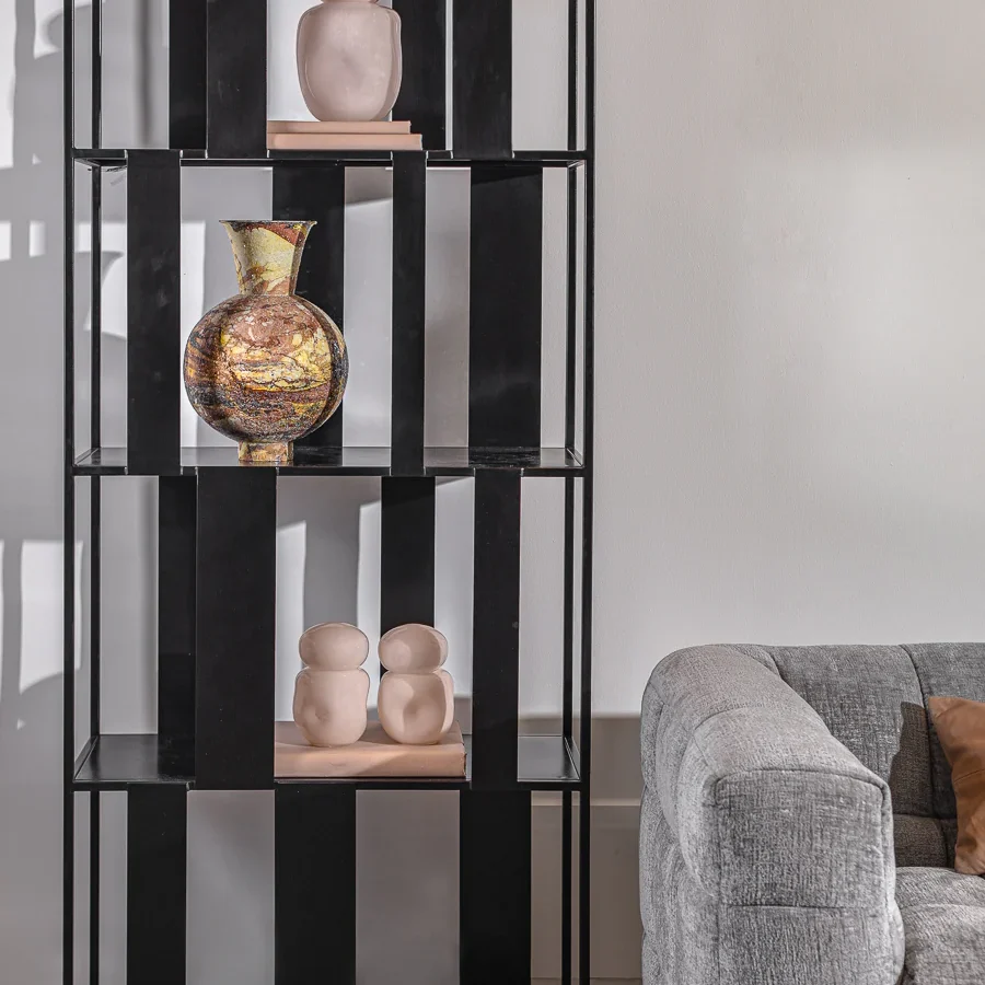 מדפים מטאל אדישן - שחור