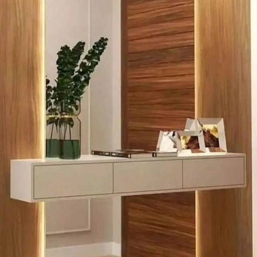 קונסולה מרחפת  דגם "CHICAGO" - לבנה