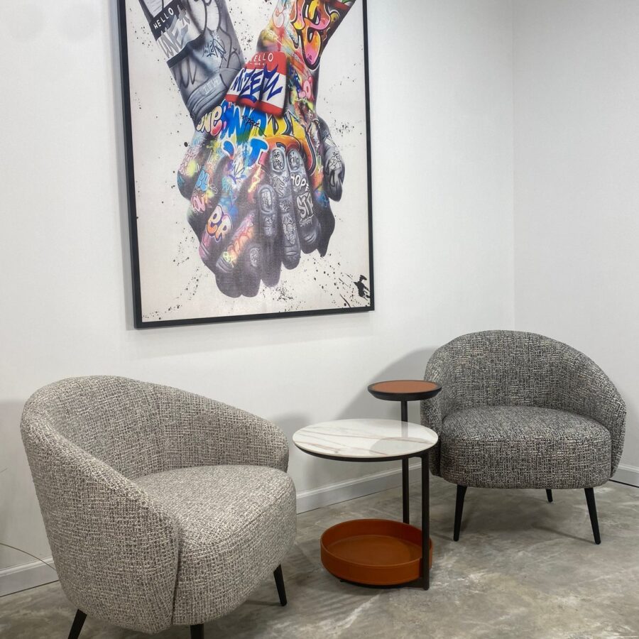 כורסא דגם AMI - אפור בהיר/כהה