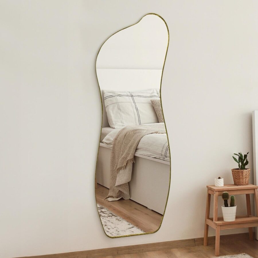 מראה אמורפית זהב - 60/170 ס"מ