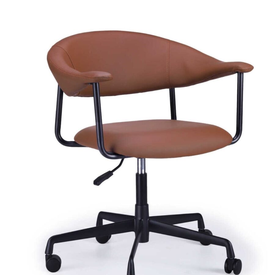 כסא משרד טאלנט - דמוי עור חום