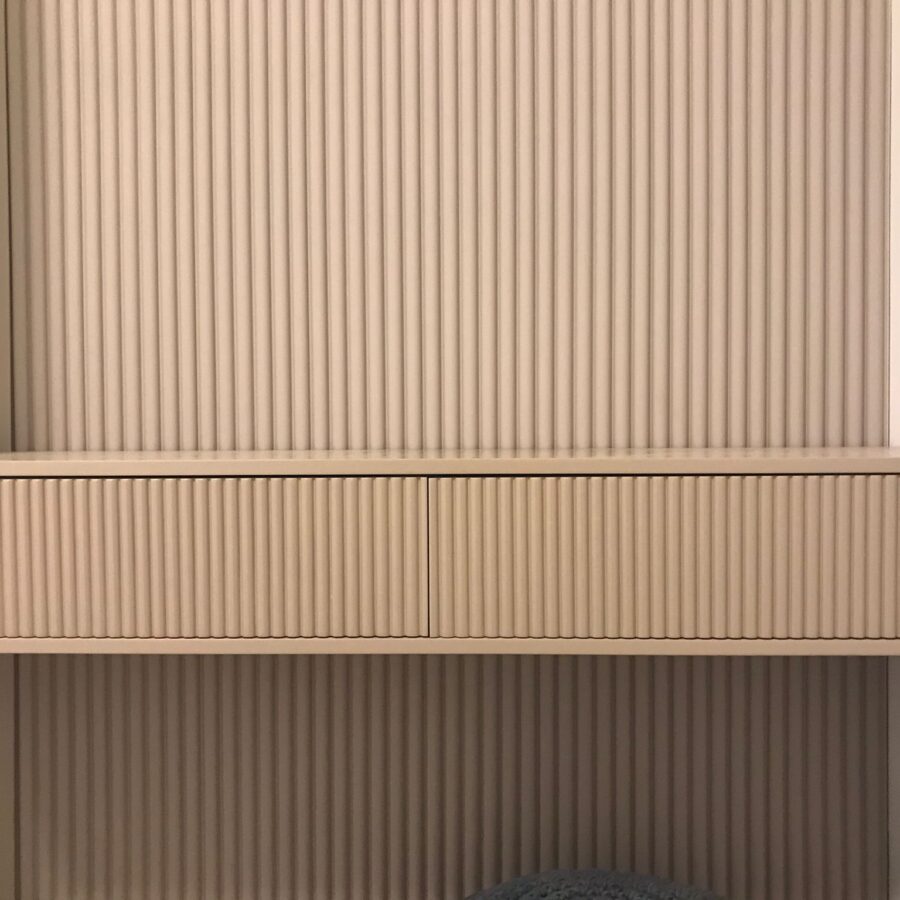 קונסולה מרחפת  דגם "TEXAS" עם מסגרת - מוקה