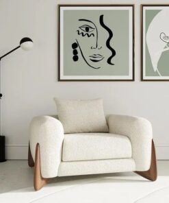 כורסא "גאיה" בוקלה- שמנת