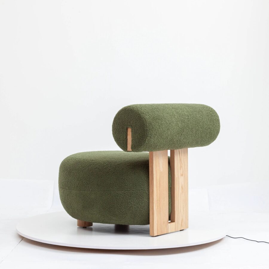 כורסא "מלני" בוקלה- ירוק