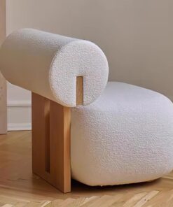 כורסא "מלני" בוקלה- שמנת