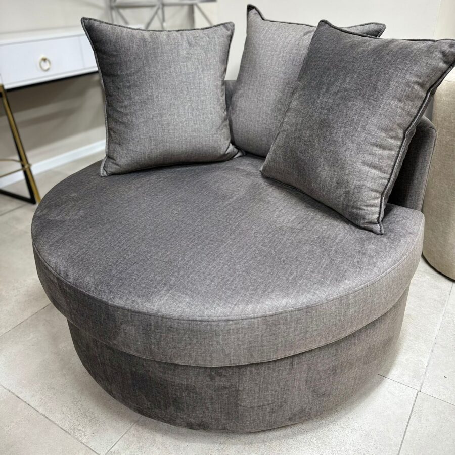 כורסא "ג'וני" קטיפה - אפור