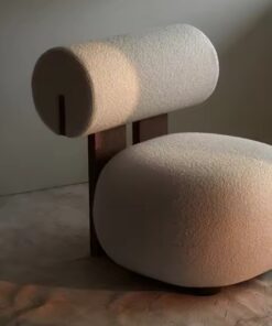 כורסא "מלני" בוקלה- שמנת