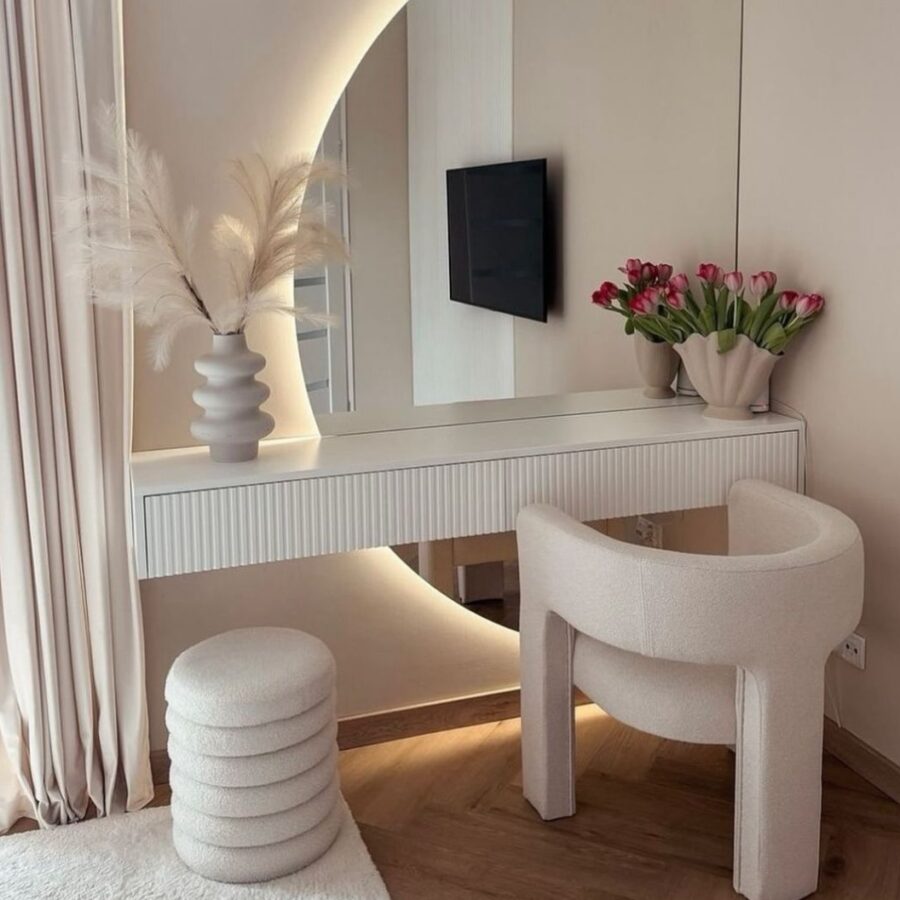 קונסולה מרחפת  דגם "MERLIN" - לבן