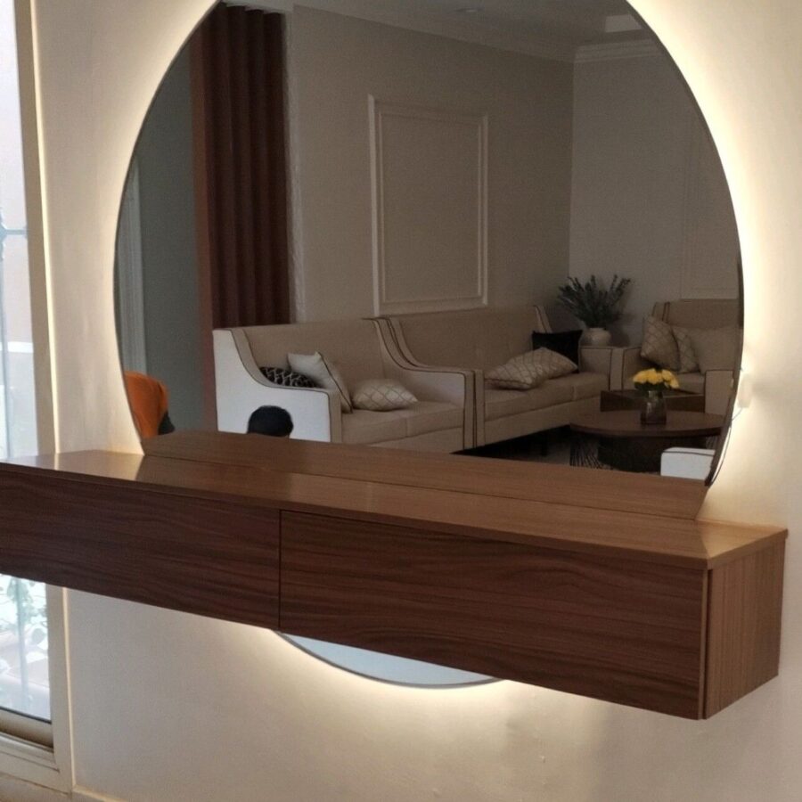 קונסולה מרחפת  דגם "ISLAND" - אגוז