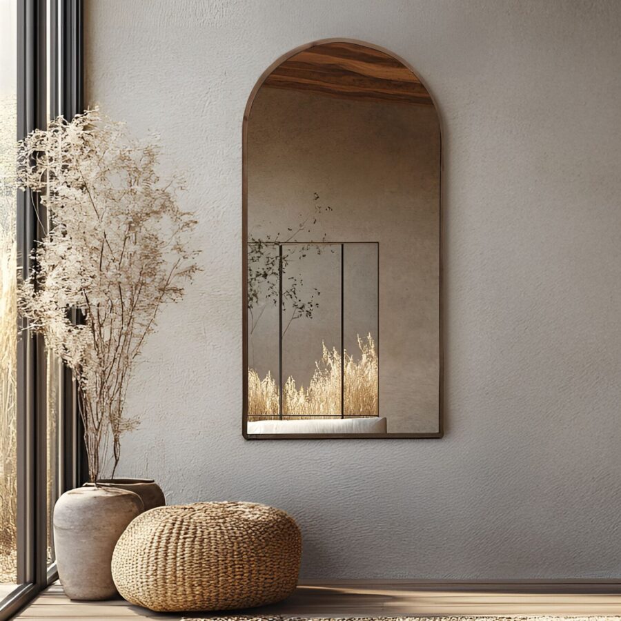 מראה חצי מעוגלת - עץ