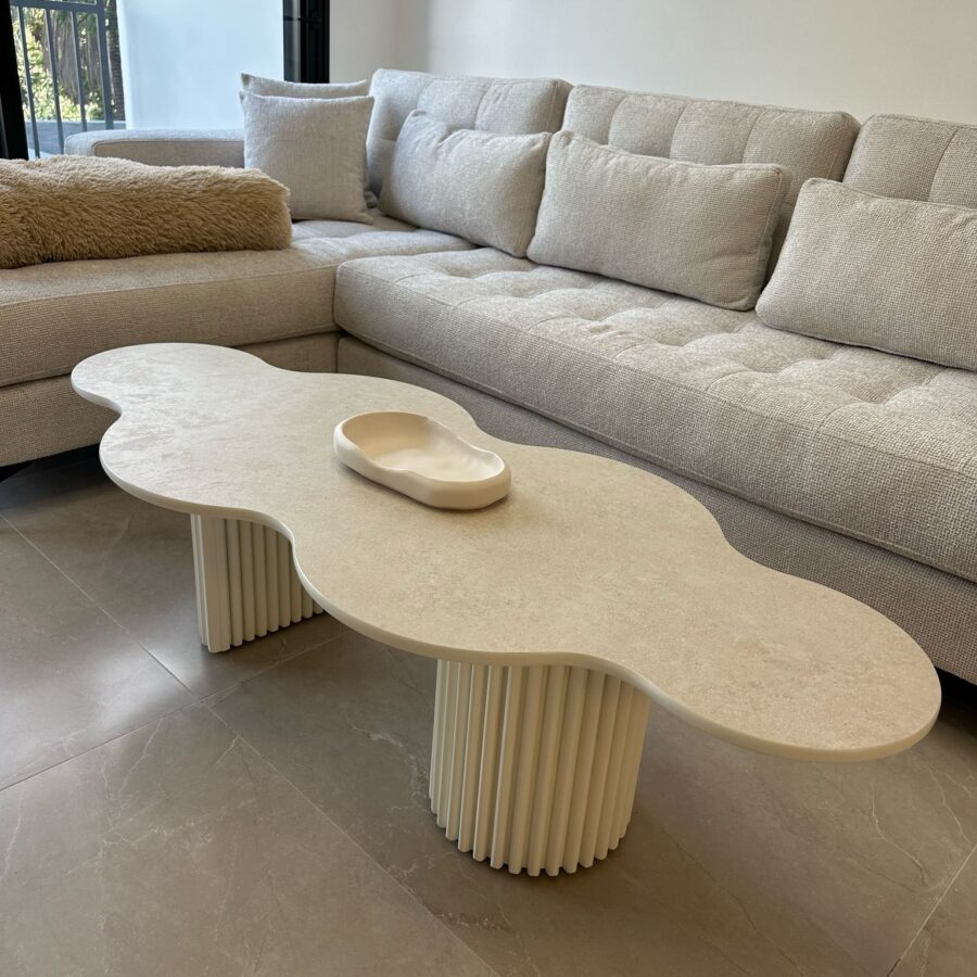 שולחן סלון ״ענן״- שמנת