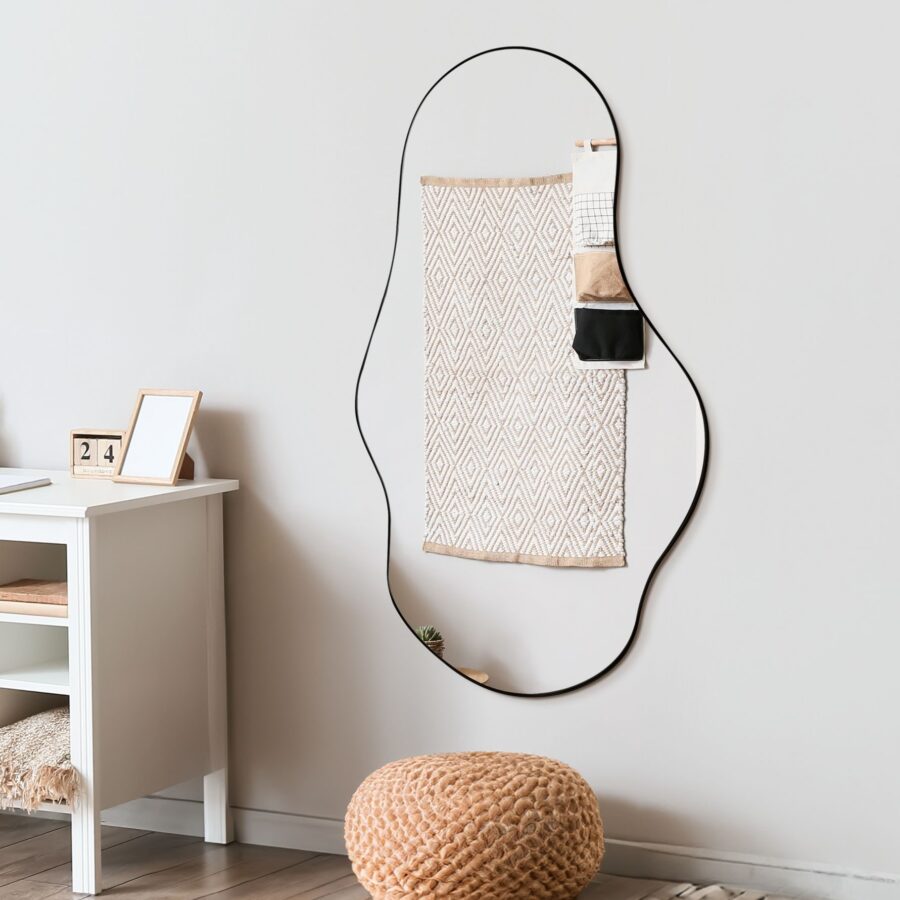 מראה "אגם" שחור 75/135