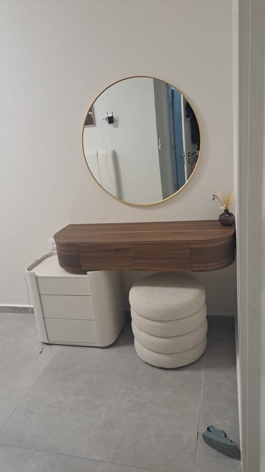 סט קונסולה ושידה דגם "YOTAM" - אגוז/סהרה