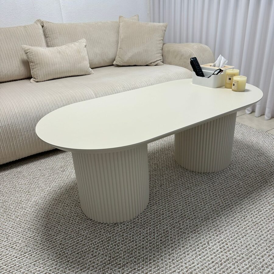 שולחן סלון שאיה - שמנת