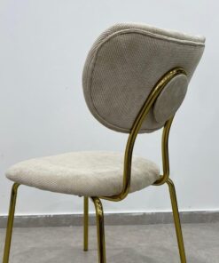 כסא אוכל מורמן רגליים זהב - שמנת